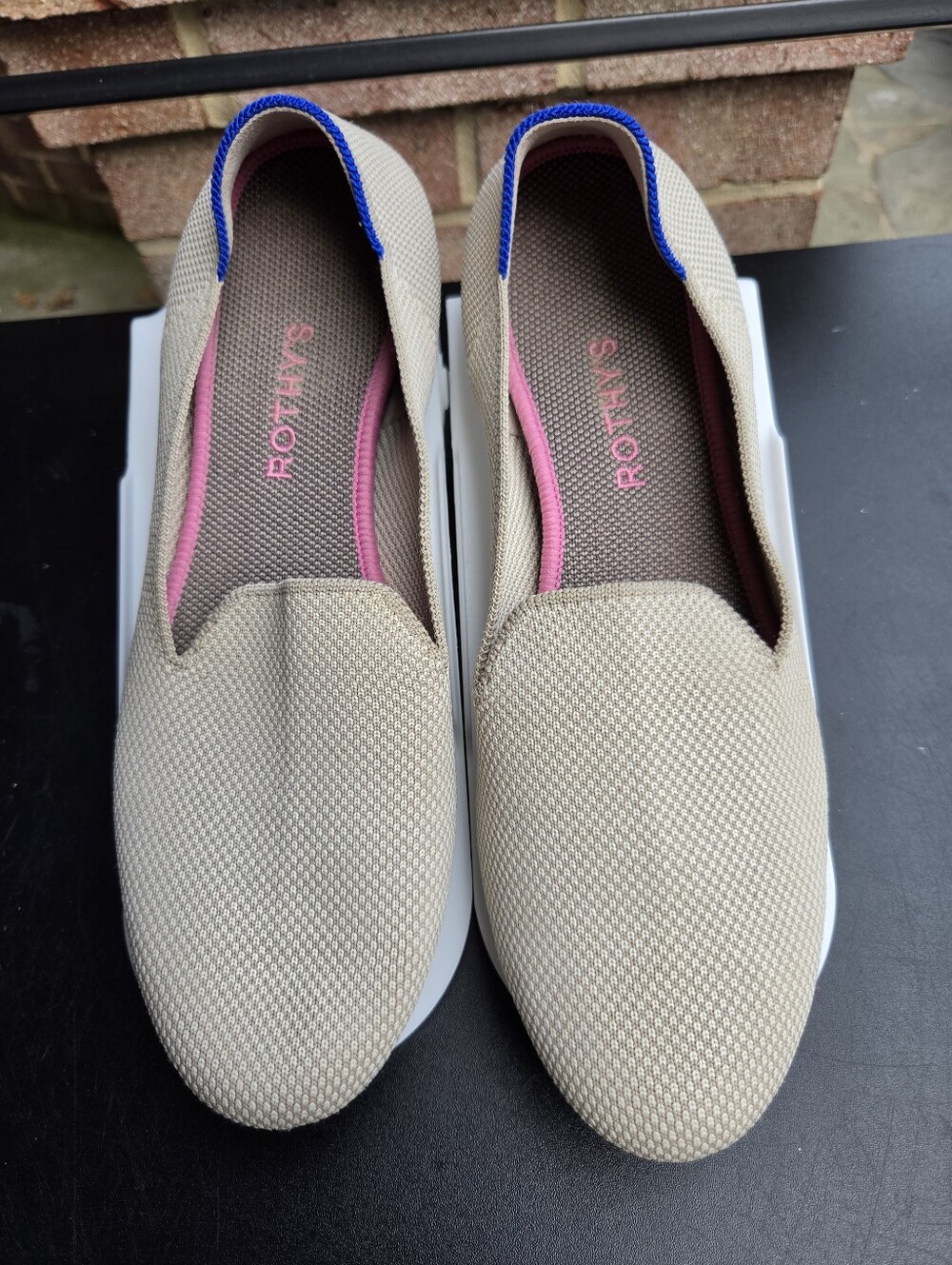 Rothy’s The Sneaker Beige Oatmeal Slip On Loafers Neutral Minimalist Clean Girl